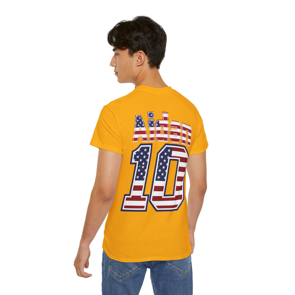 Aidan Morris Number 10 USA Flag Shirt for the BORO 'back print only'