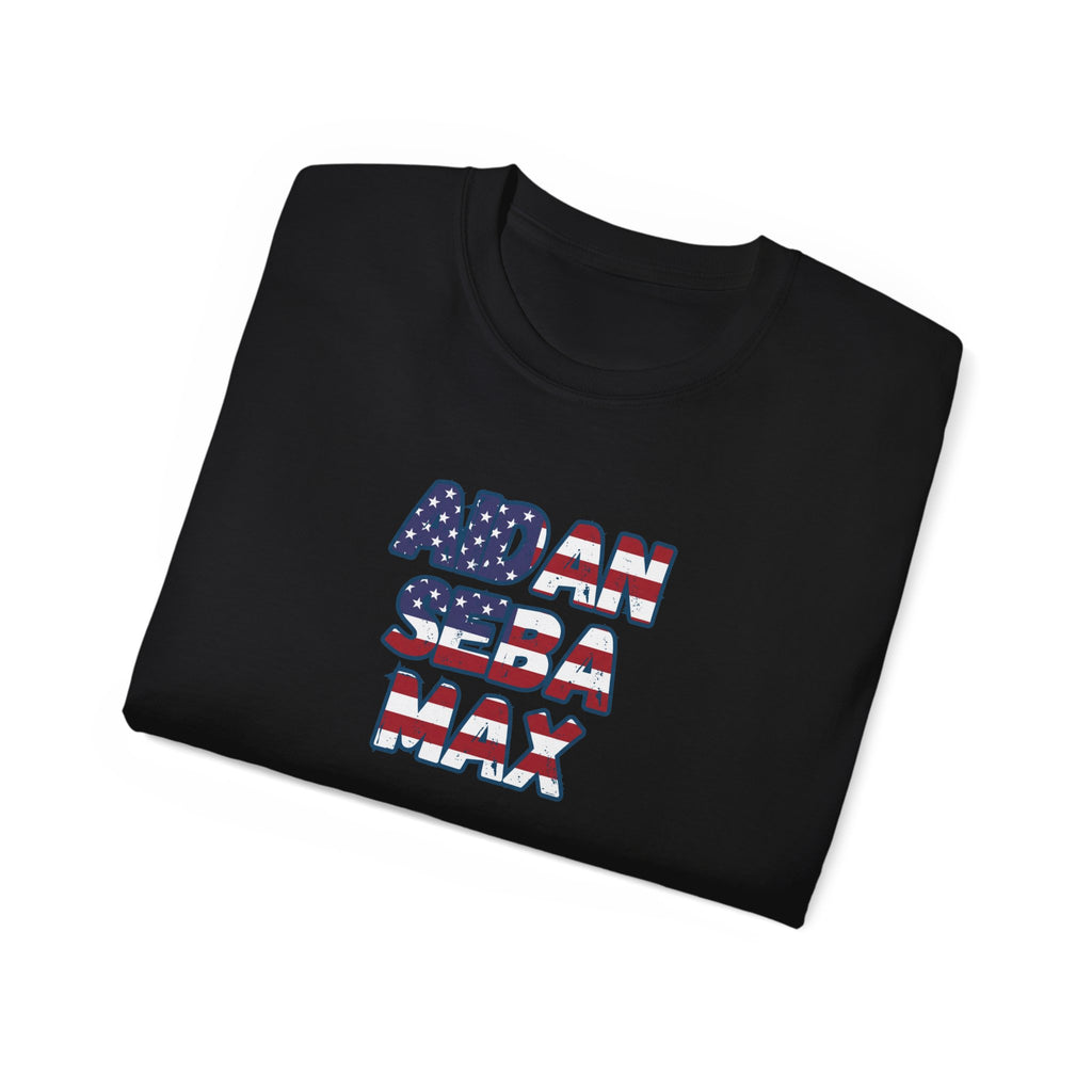 BORO's Midfield Trio Tee — AIDAN SEBA MAX USA  Graphic T‑Shirt