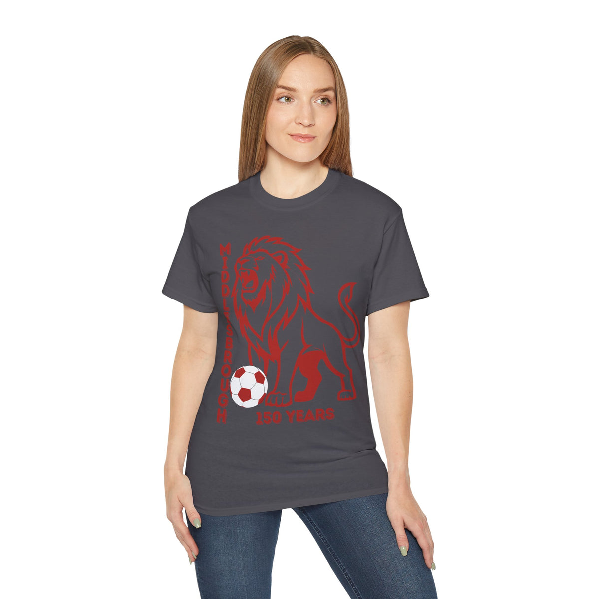 Black/Red Middlesbrough 150 Years Lion Football T-Shirt
