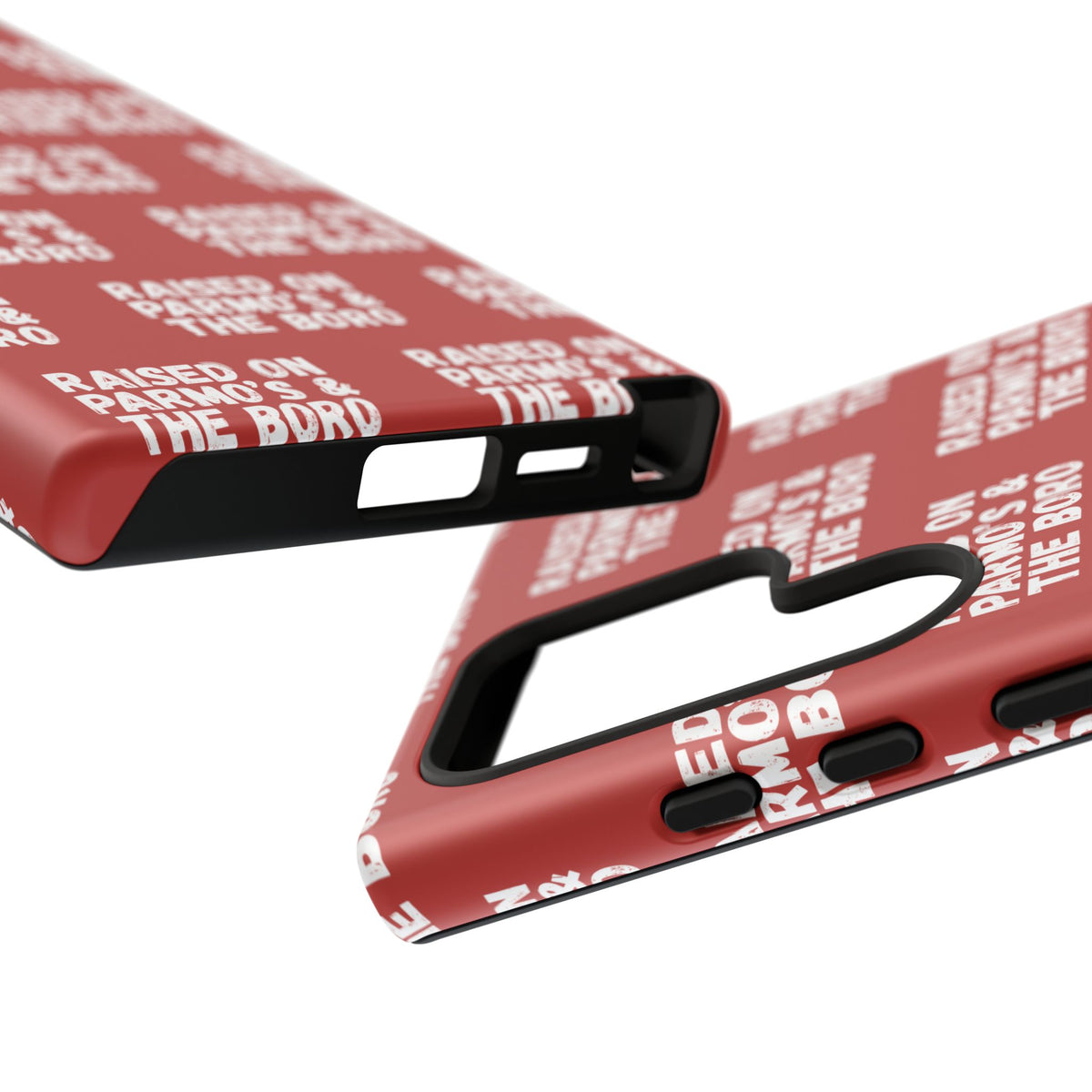 "RAISED ON PARMO'S AND THE BORO" Phone Case — Red Pattern Tough Case