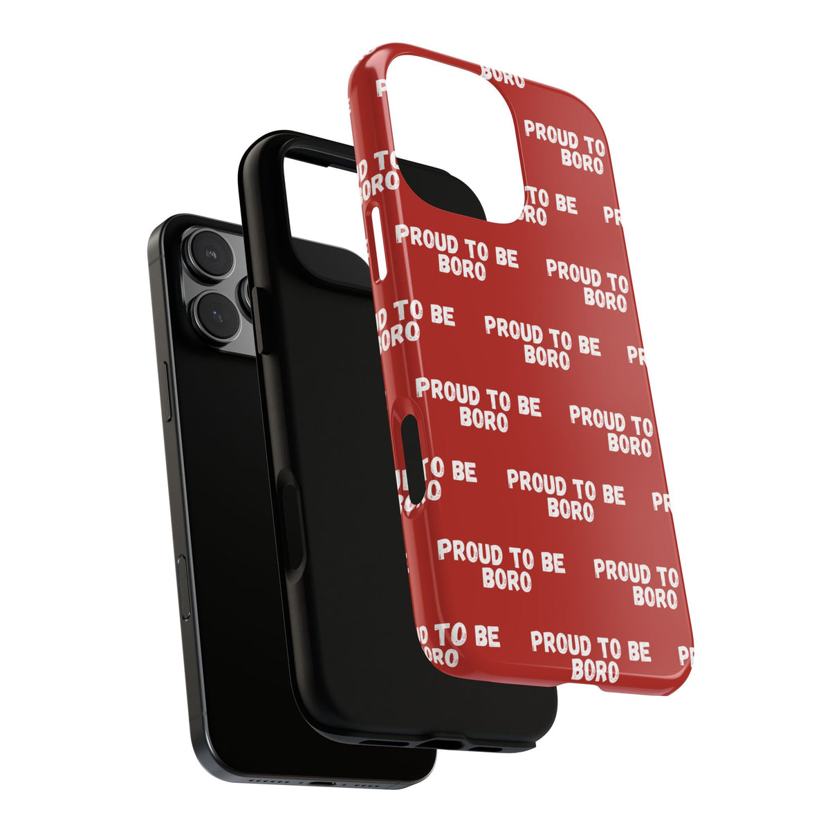 "PROUD TO BE BORO" Phone Case — Red Pattern Tough Case