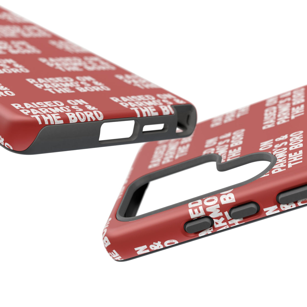 "RAISED ON PARMO'S AND THE BORO" Phone Case — Red Pattern Tough Case