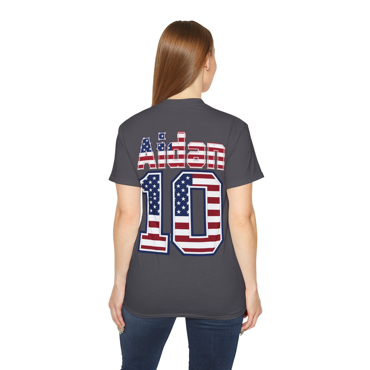 Aidan Morris Number 10 USA Flag Shirt for the BORO 'back print only'