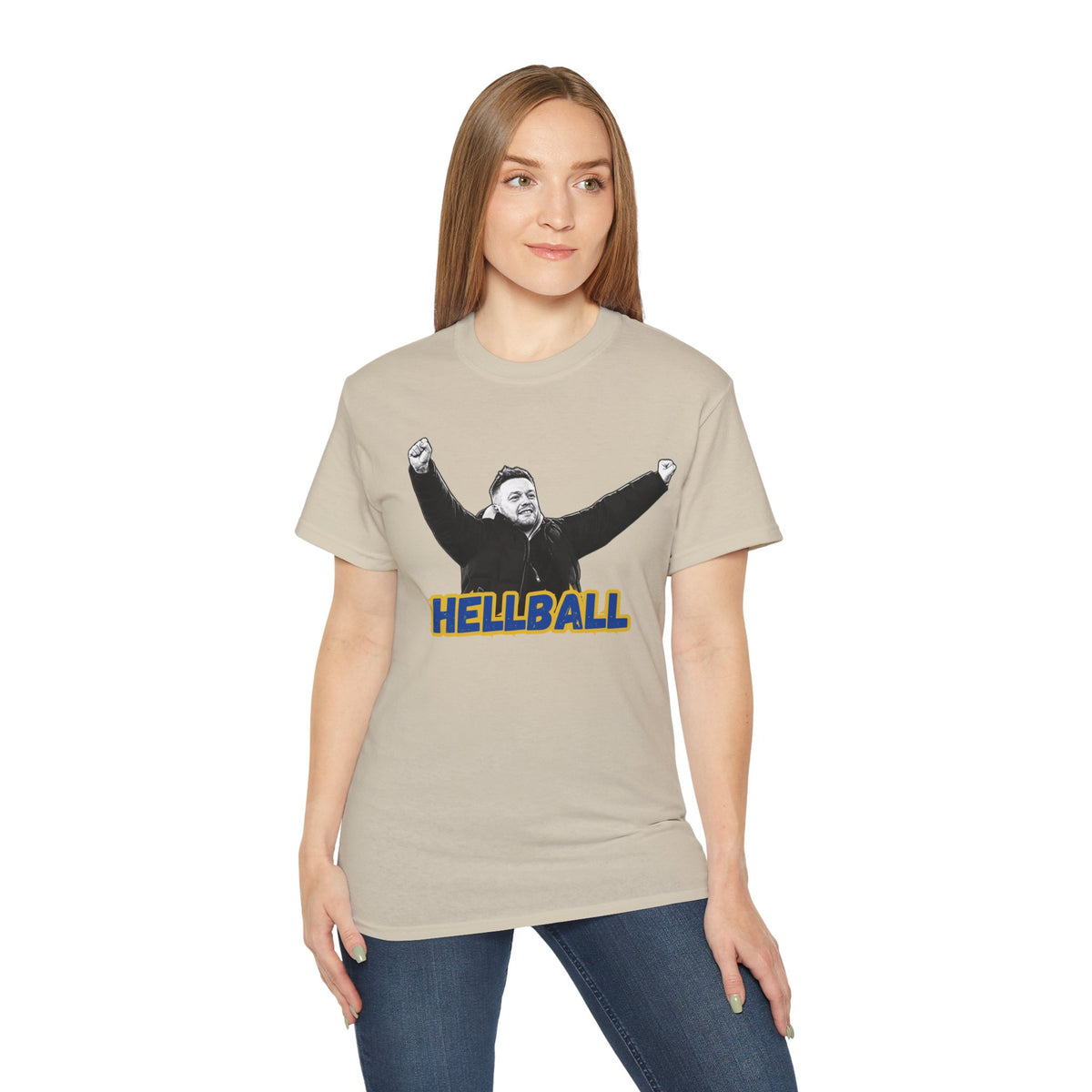 Hellball T‑Shirt — Retro Gaffer Graphic Tee, in Kim we trust