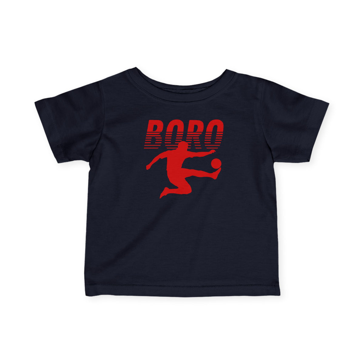 Infant Soccer Tee – 'Boro' Red Kicker Jersey for Baby