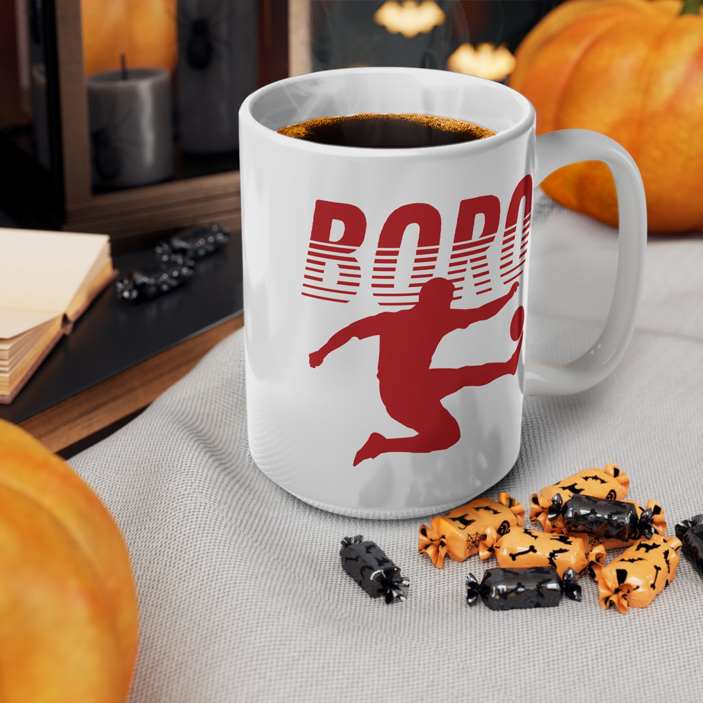 BORO Football Mug — Ceramic Coffee Cup (11oz & 15oz)