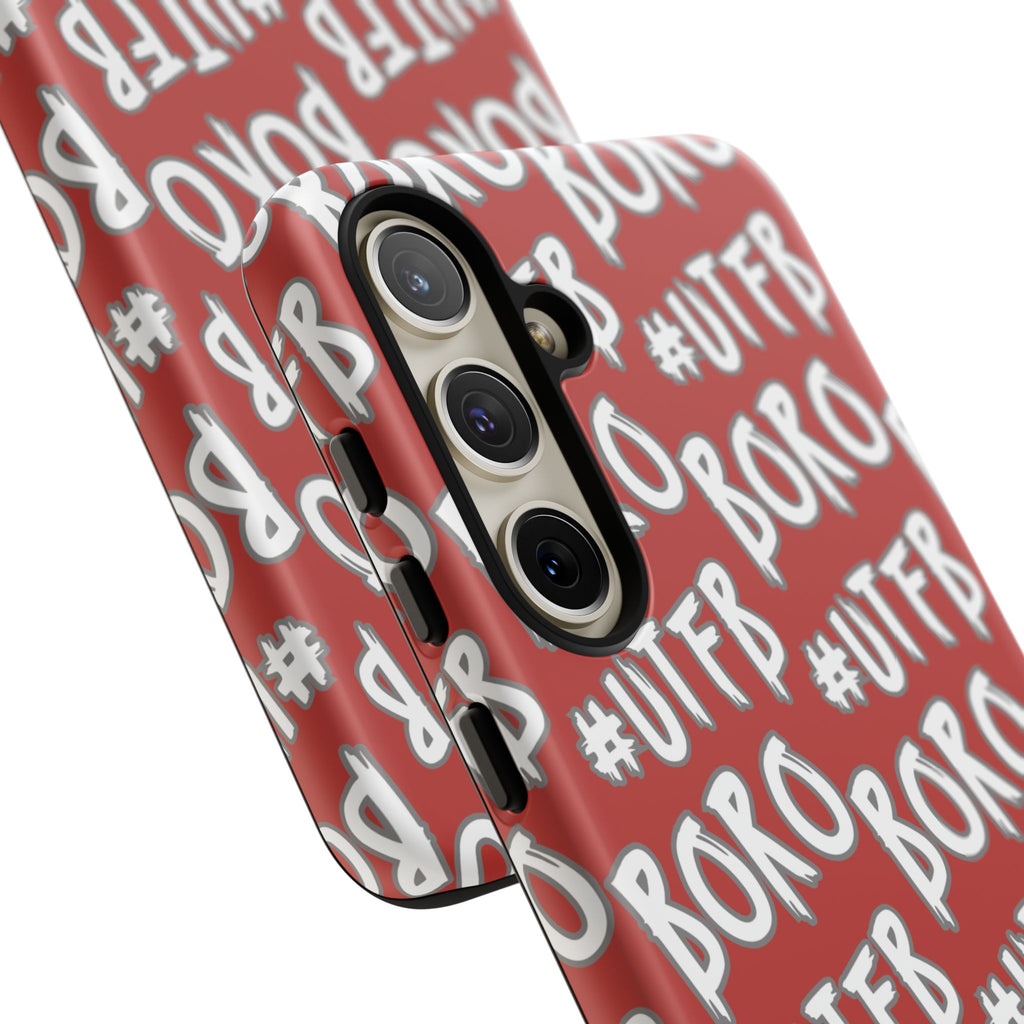 Phone Case — Red #UTFB BORO Pattern Protective Case