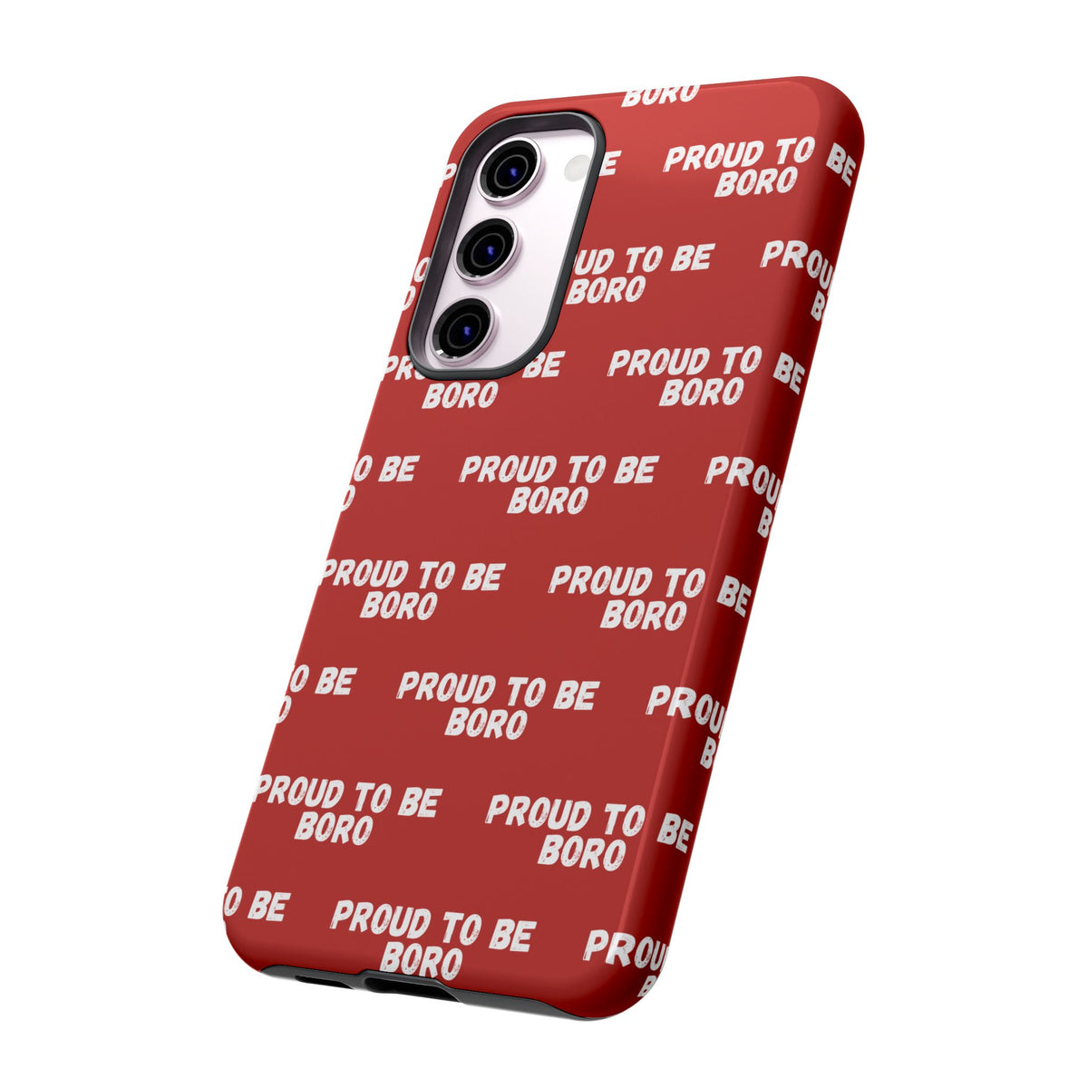 "PROUD TO BE BORO" Phone Case — Red Pattern Tough Case