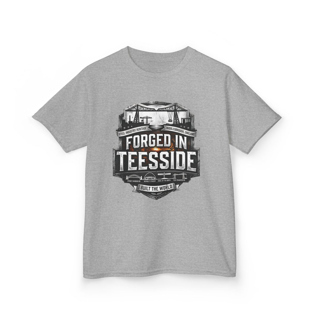 Kids Tee — "Forged in Teesside" BORO Industrial Shirt
