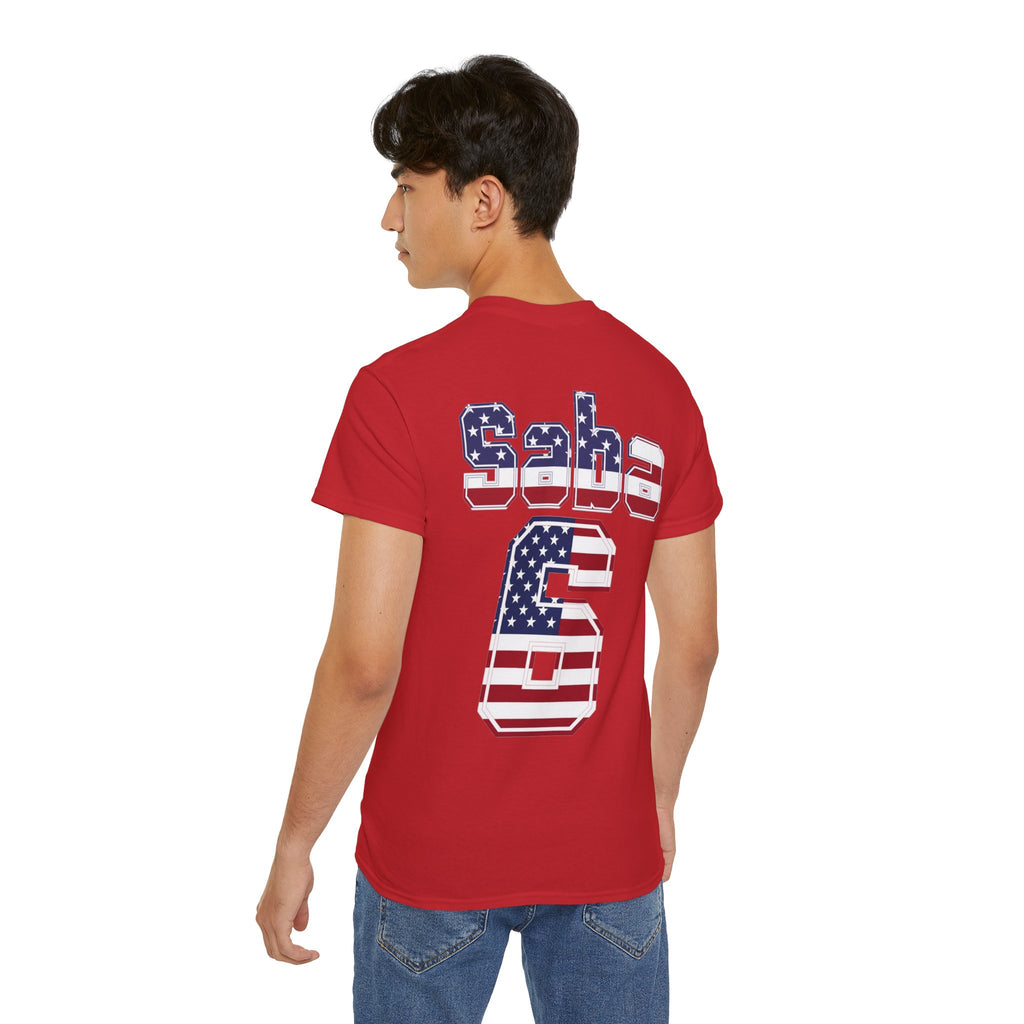 Sabastian Berhalter Number 6 USA Flag Shirt for the BORO 'back print only'