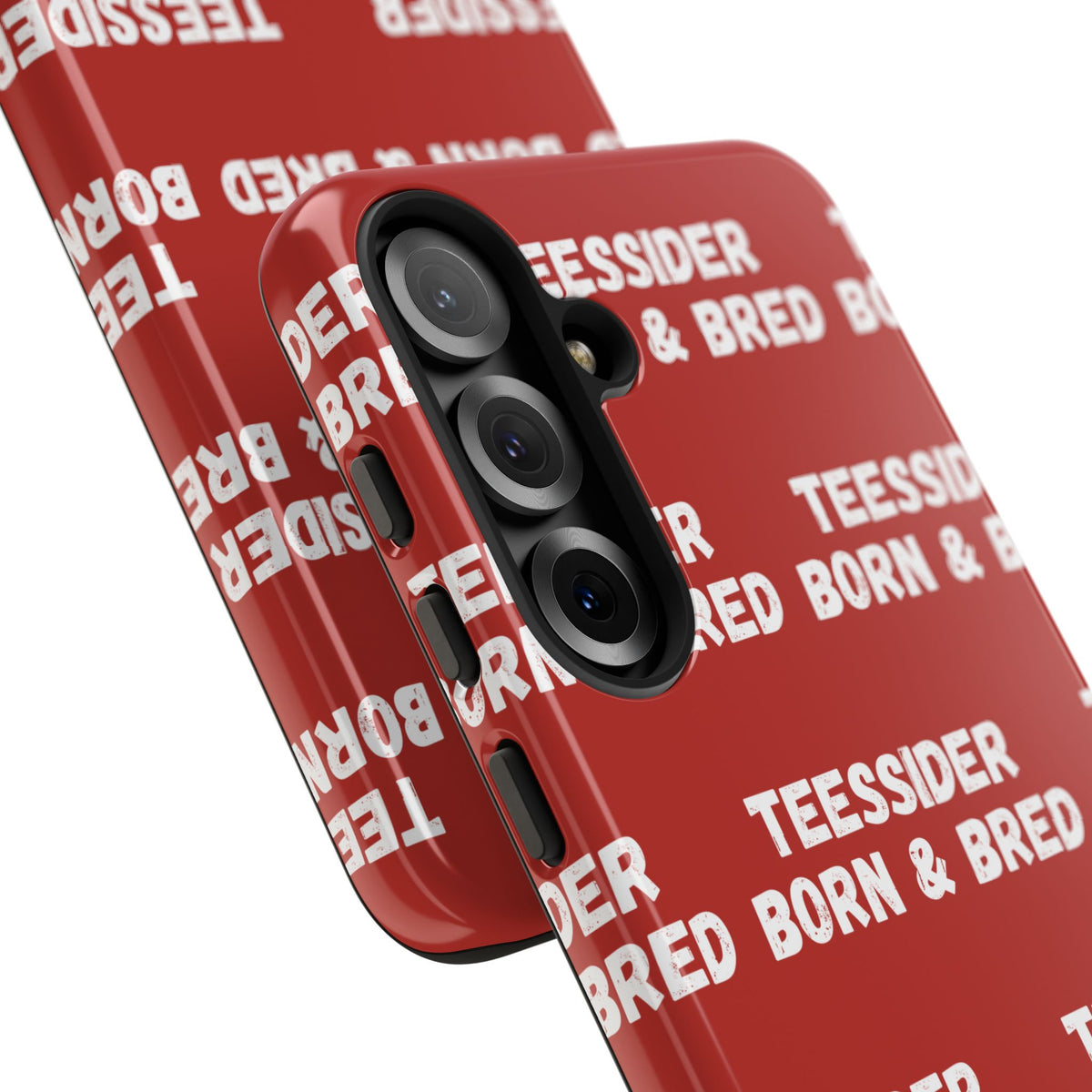 "TEESSIDE BORN & BRED" Phone Case — Red Pattern Tough Case