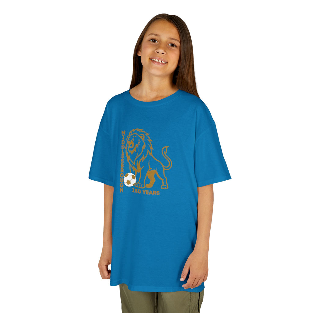 Kids Middlesbrough Lion Graphic Tee — "150 Years" Anniversary Shirt