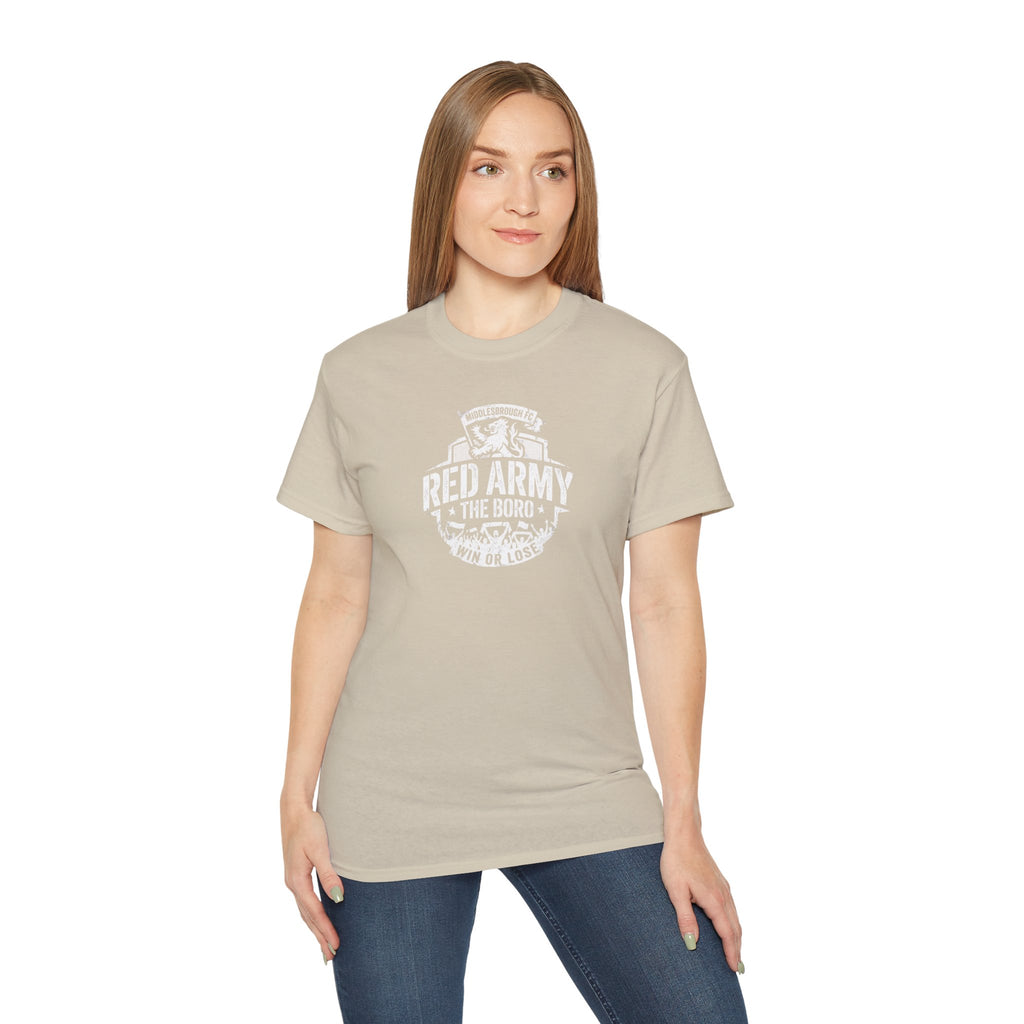 Red Army The Boro "Win or Lose" T-Shirt — Middlesbroughfc Football Fan Tee
