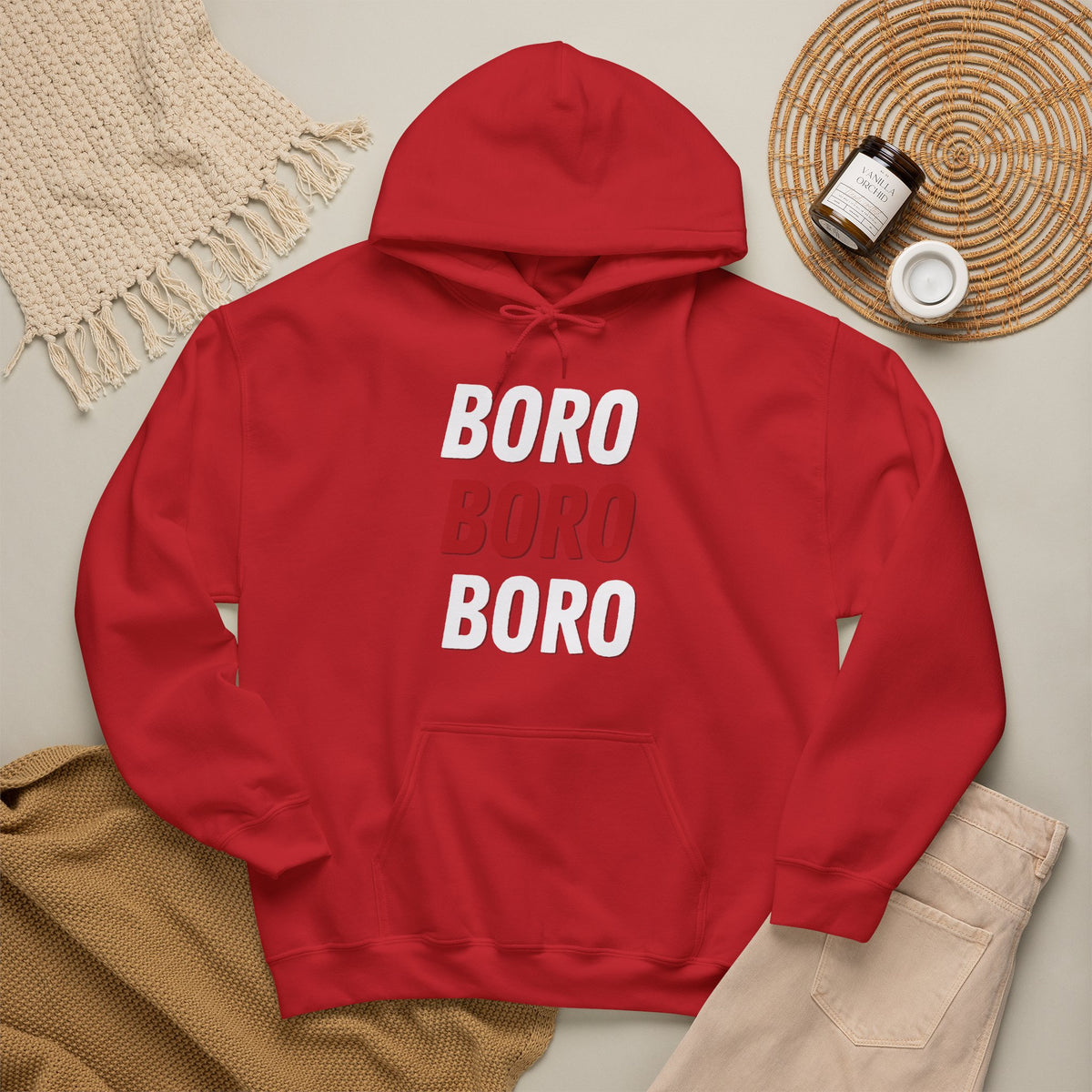 BORO Chant Hoodie 'front print' only.