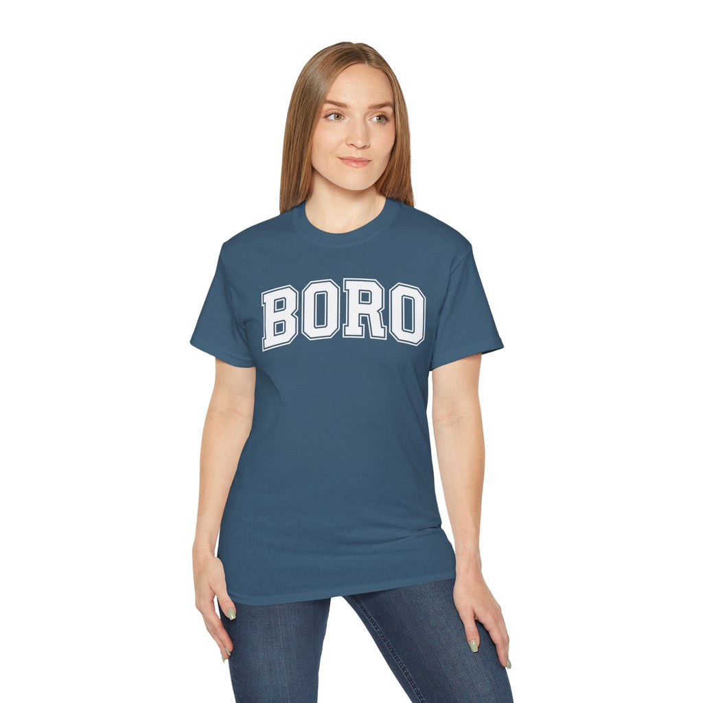 BORO Collegiate Graphic Tee — Classic UNI Lettering T-Shirt