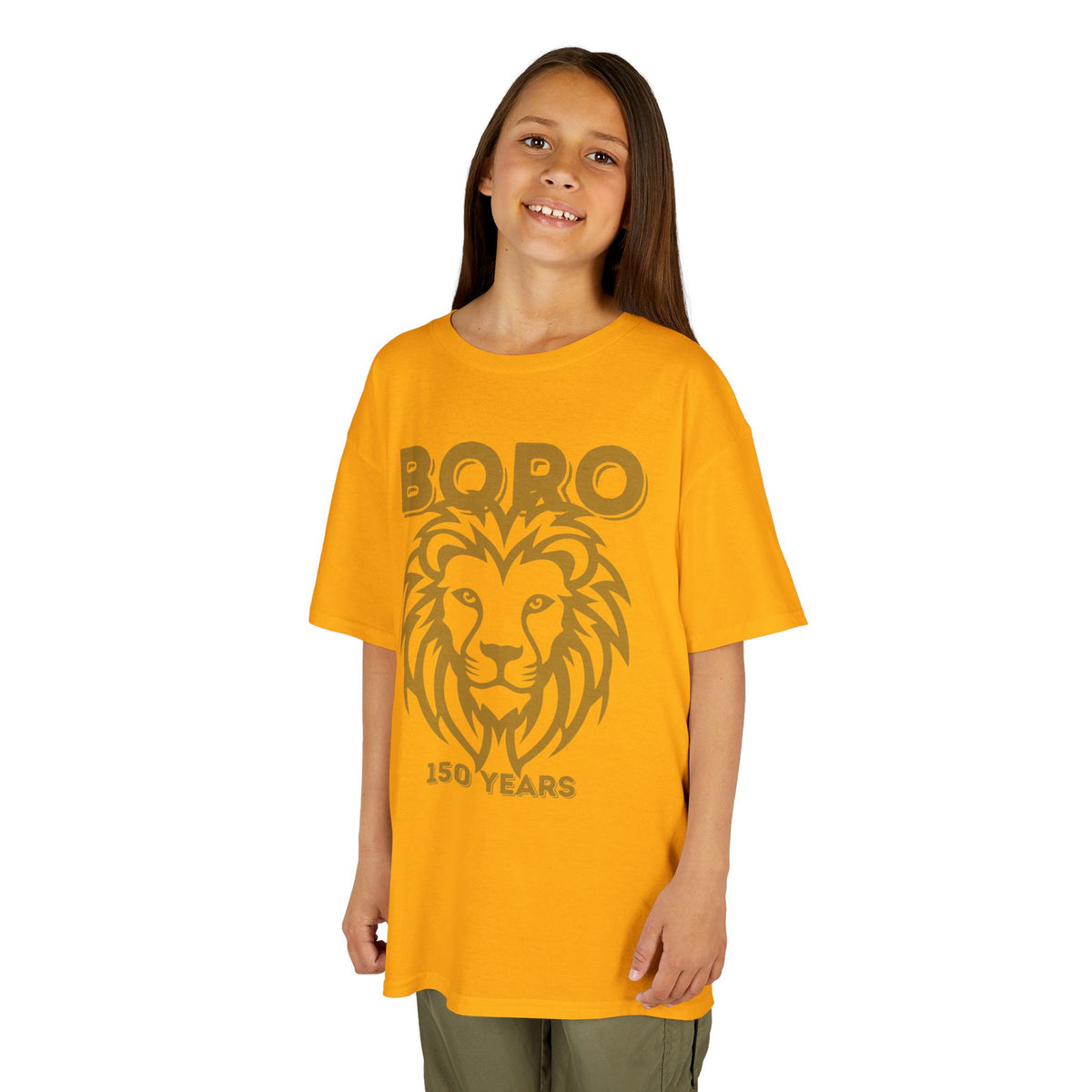 Kids Lion Graphic Tee — "Boro 150 Years" Anniversary Shirt