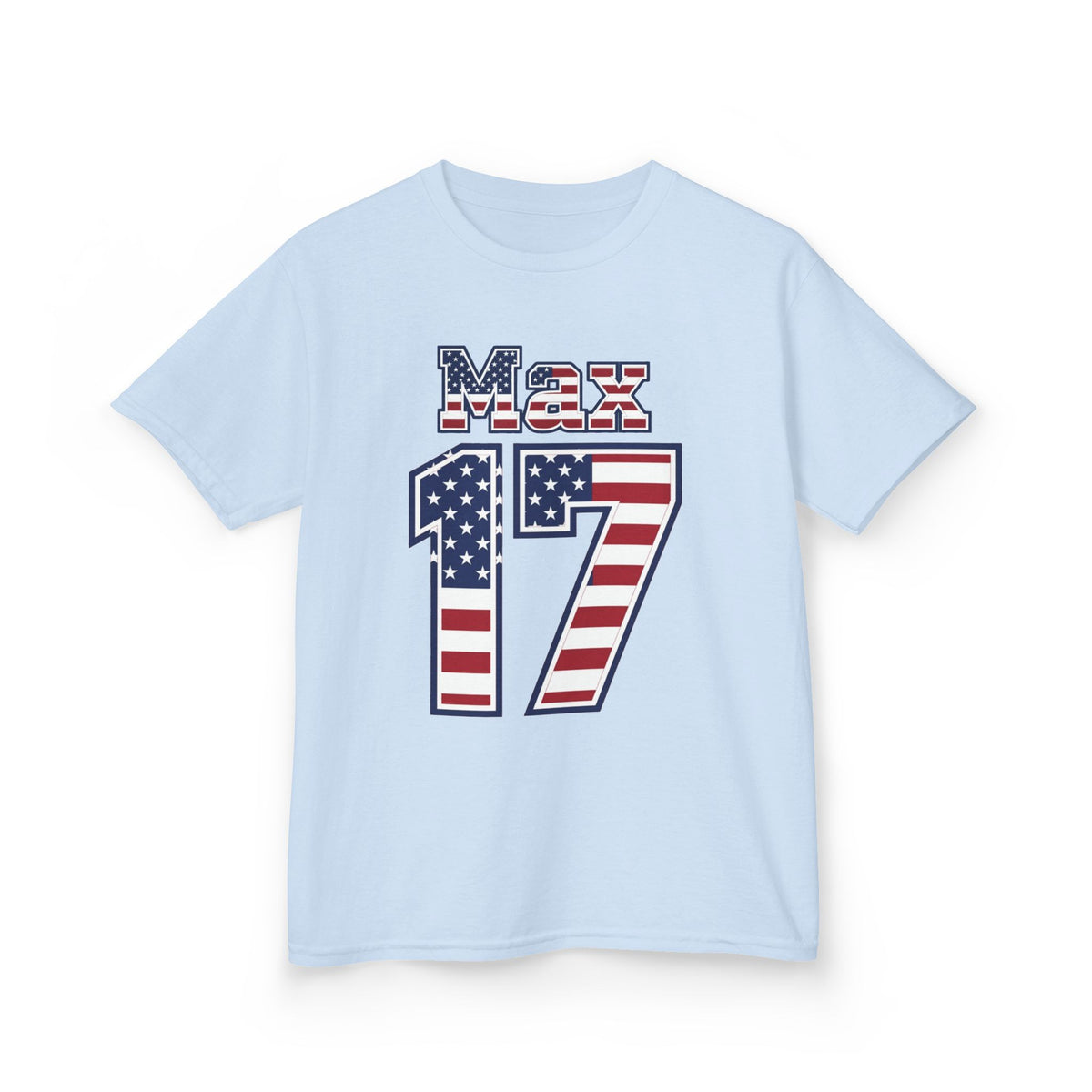 Kids Shirt 'Max 17' American Flag BORO Shirt, Max Arfsten is our Number 17 'Front print'