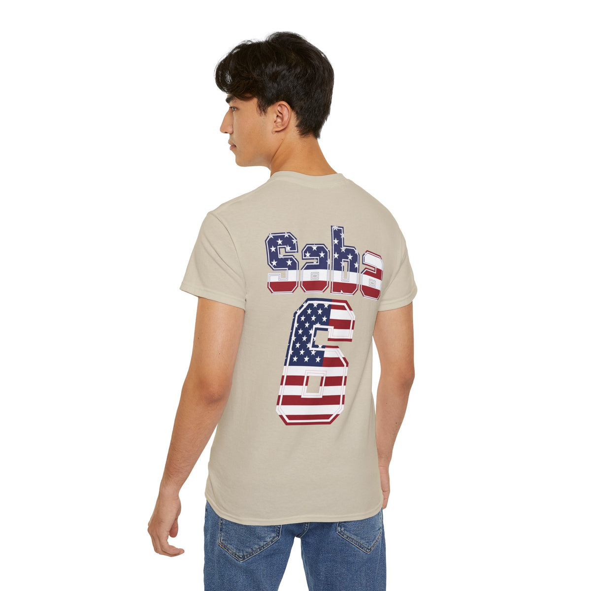 Sabastian Berhalter Number 6 USA Flag Shirt for the BORO 'back print only'