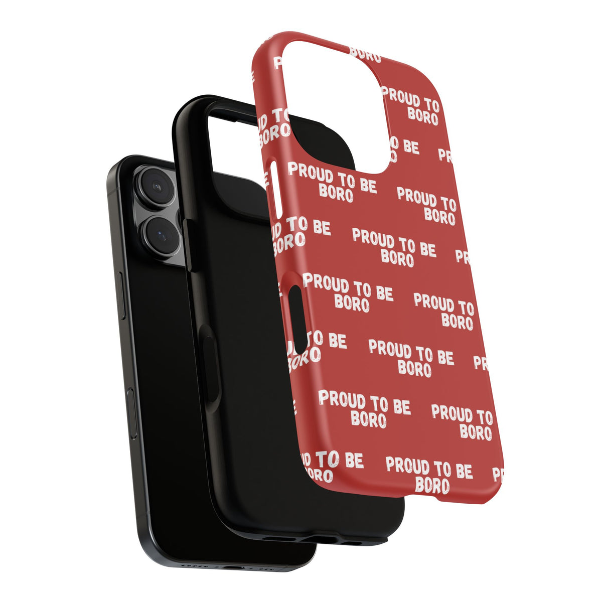 "PROUD TO BE BORO" Phone Case — Red Pattern Tough Case