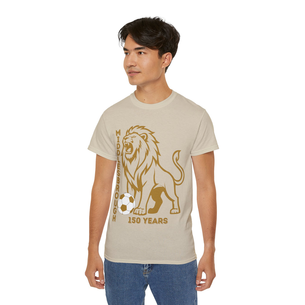 GOLD Middlesbrough 150 Years Lion Football T-Shirt