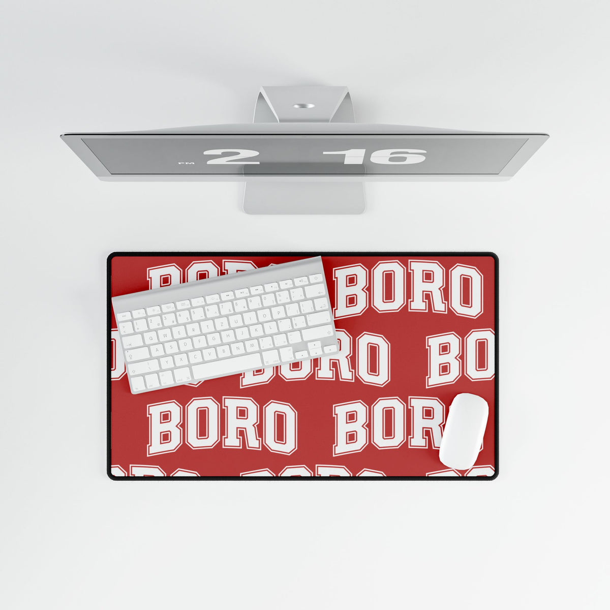 BORO Red Desk Mat — Large Gaming & Office Desk Pad