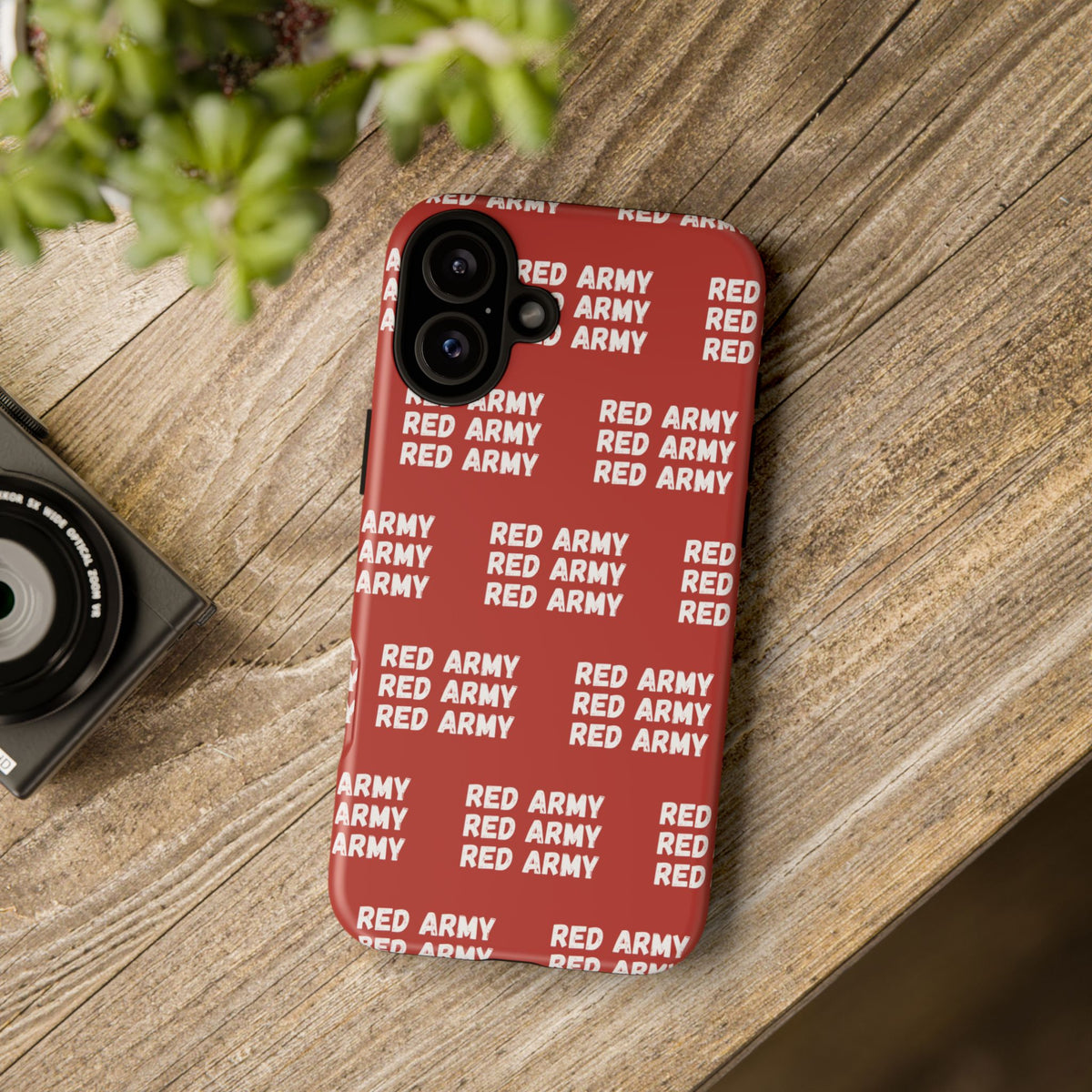 "RED ARMY RED ARMY RED ARMY" Phone Case — Red Pattern Tough Case