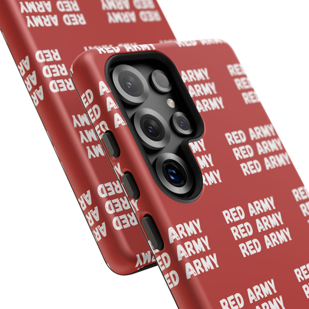 "RED ARMY RED ARMY RED ARMY" Phone Case — Red Pattern Tough Case