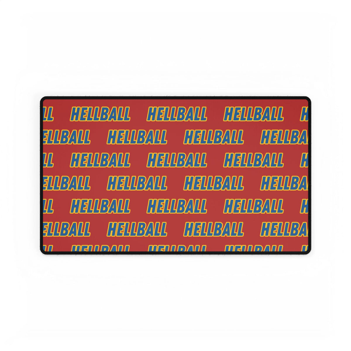 BORO Hellball Pattern Desk Mat — Retro Red & Teal Gaming Mousepad