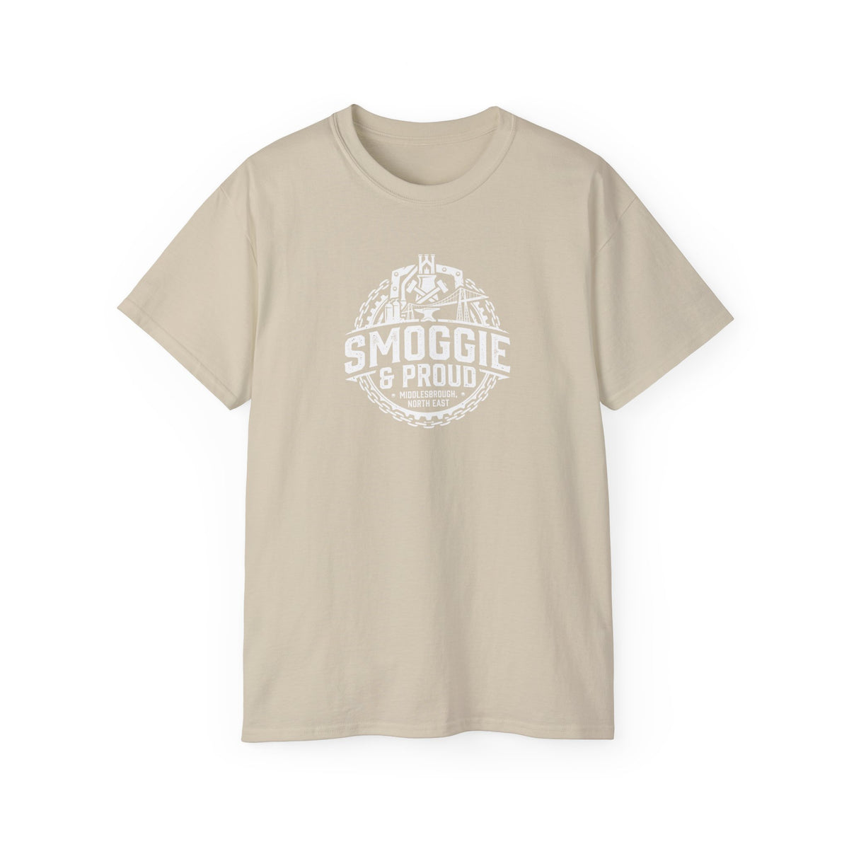 Smoggie & Proud T‑Shirt — Teesside Pride Tee chest graphic
