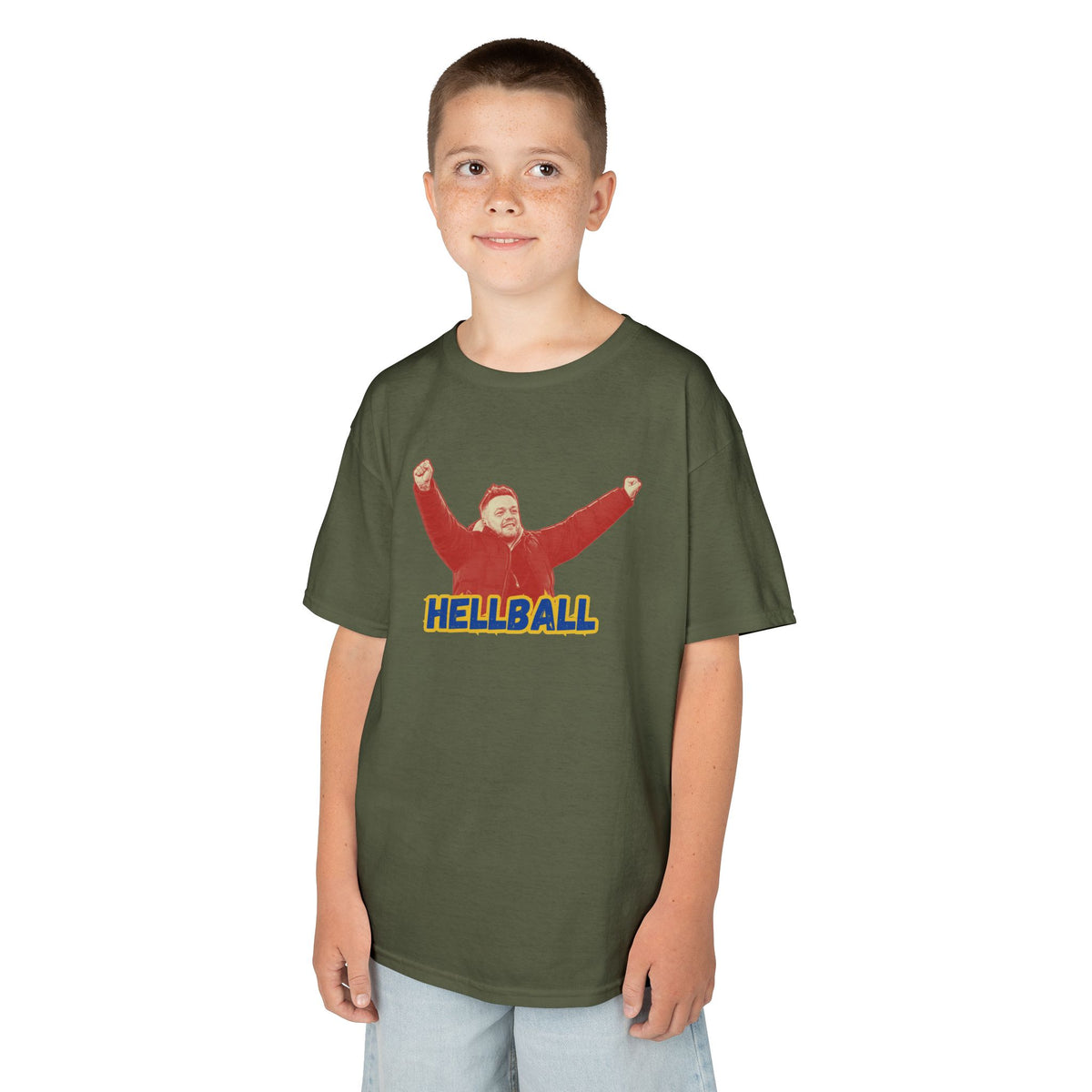 Kids 'HELLBALL' Gaffa Graphic Tee — In Kim we Trust