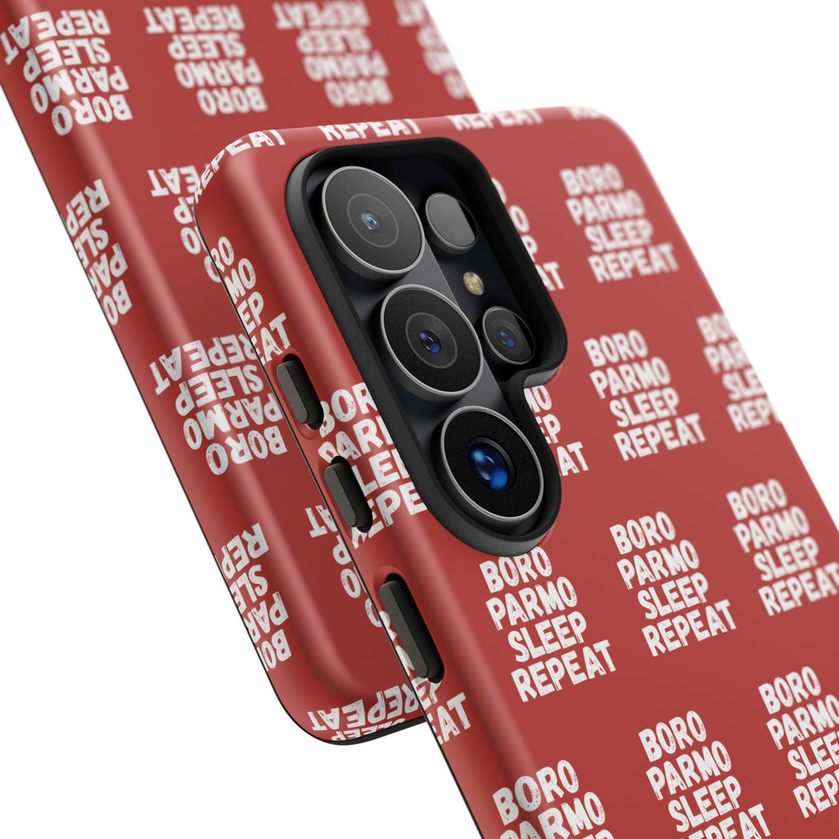 "BORO PARMO SLEEP REPEAT" Phone Case — Red Pattern Tough Case
