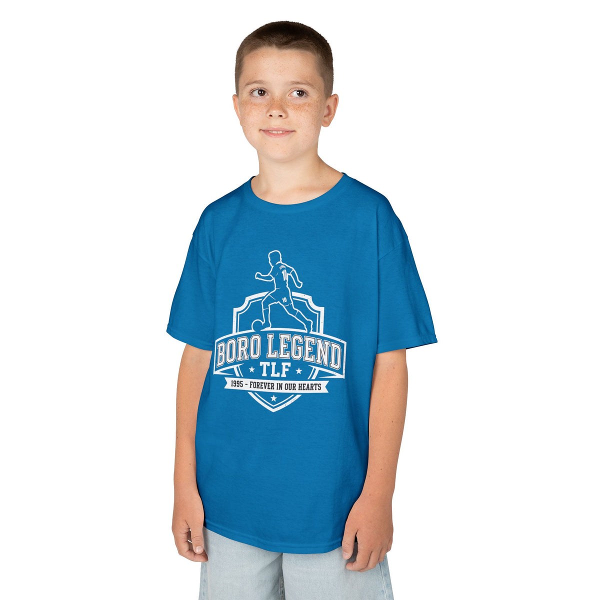 Kids Tee — Juninho Paulista “Boro Legend TLF” Football Shirt