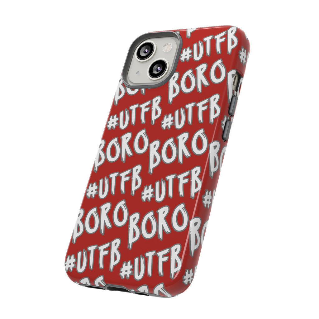 Phone Case — Red #UTFB BORO Pattern Protective Case