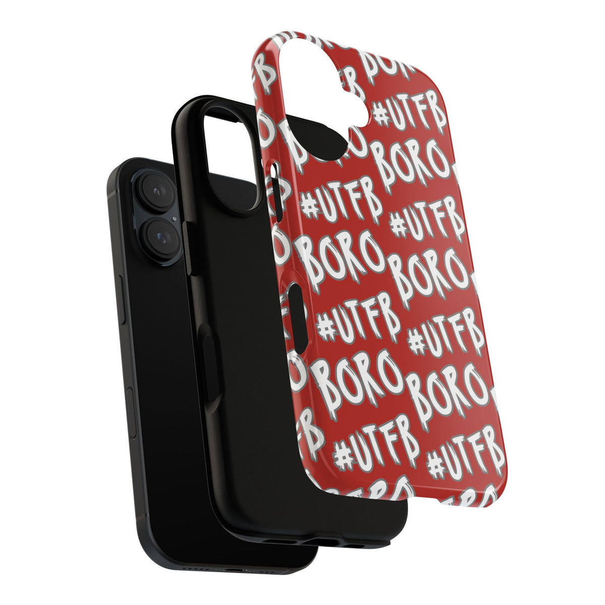 Phone Case — Red #UTFB BORO Pattern Protective Case