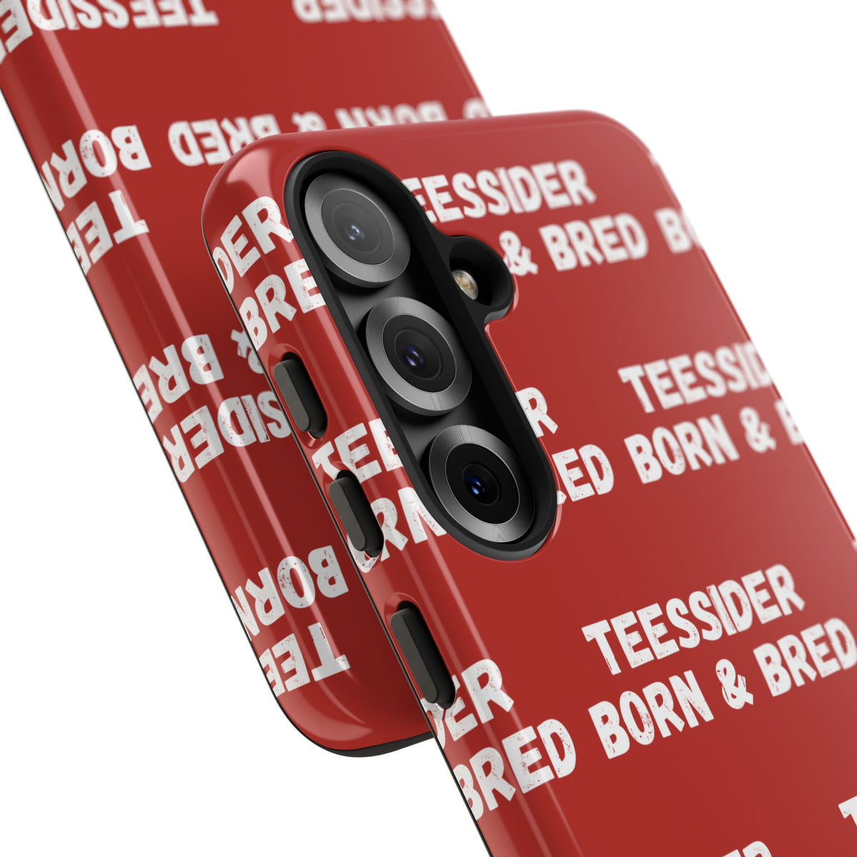 "TEESSIDE BORN & BRED" Phone Case — Red Pattern Tough Case