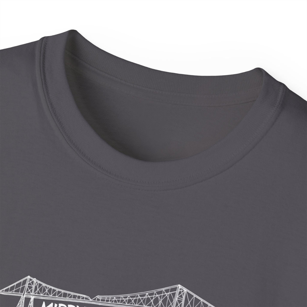 Transporter Bridge Sketch T‑Shirt — Minimalist Hand‑Drawn Middlesbrough Bridge Design