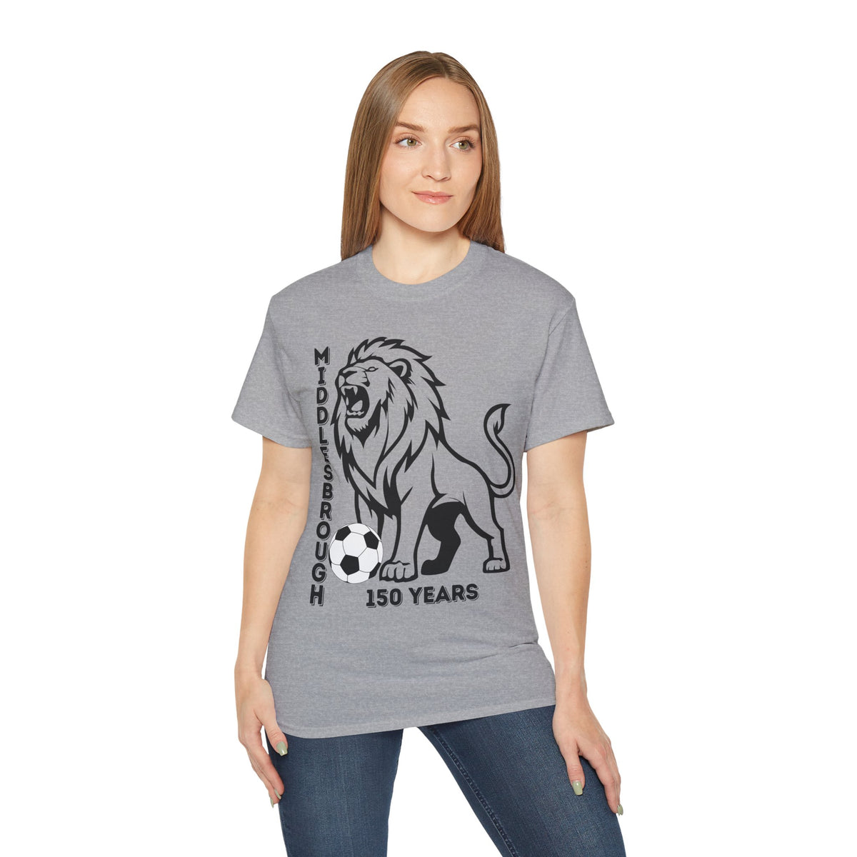 Black/Red Middlesbrough 150 Years Lion Football T-Shirt
