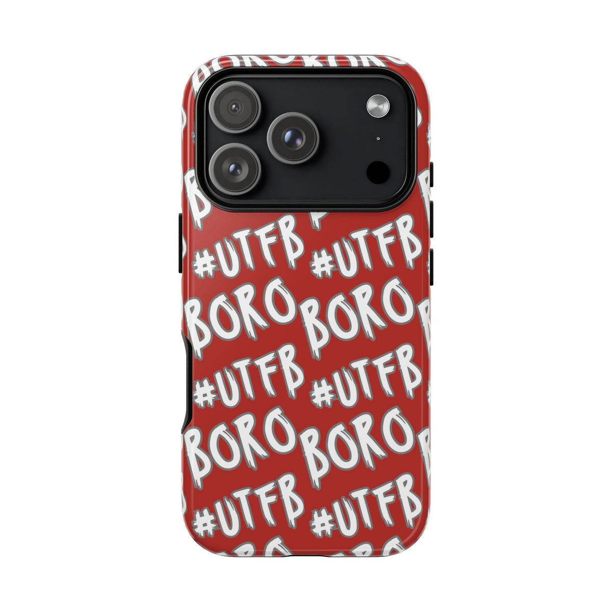 Phone Case — Red #UTFB BORO Pattern Protective Case