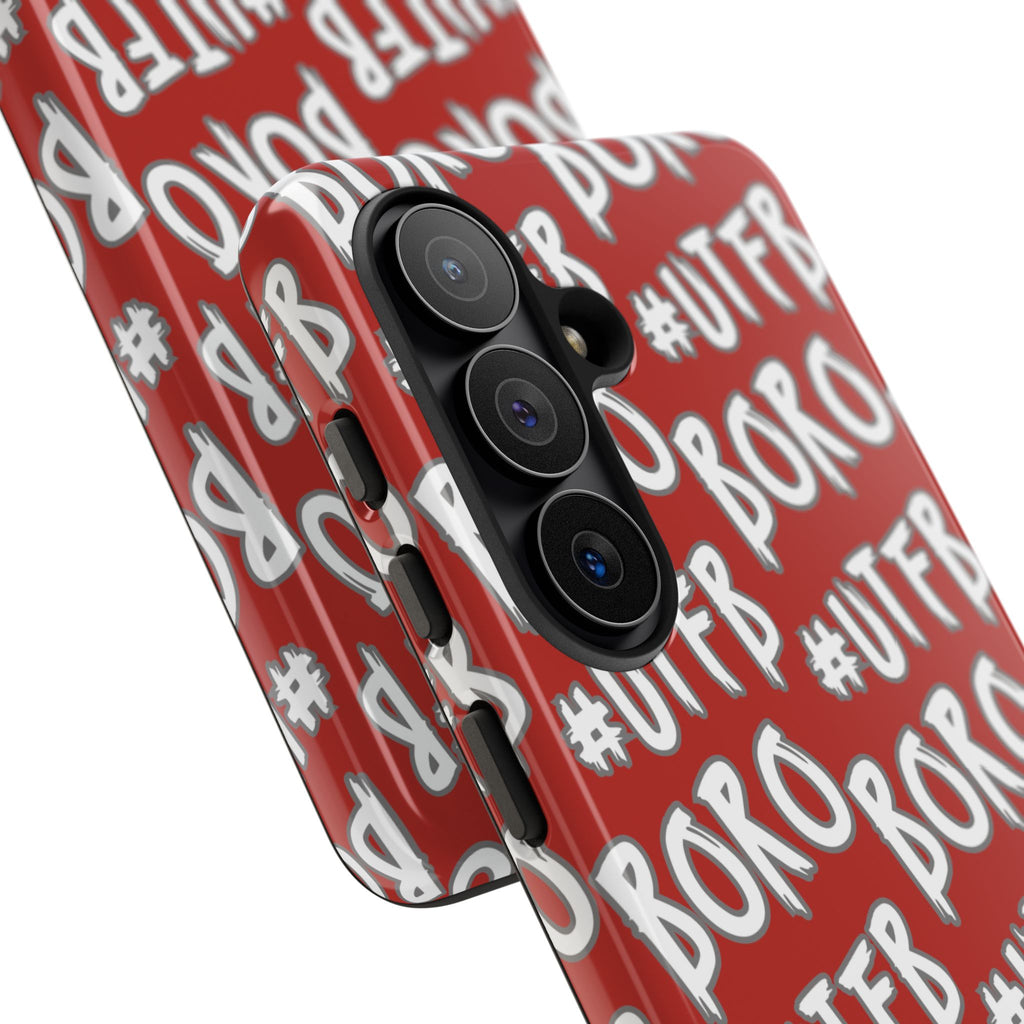 Phone Case — Red #UTFB BORO Pattern Protective Case