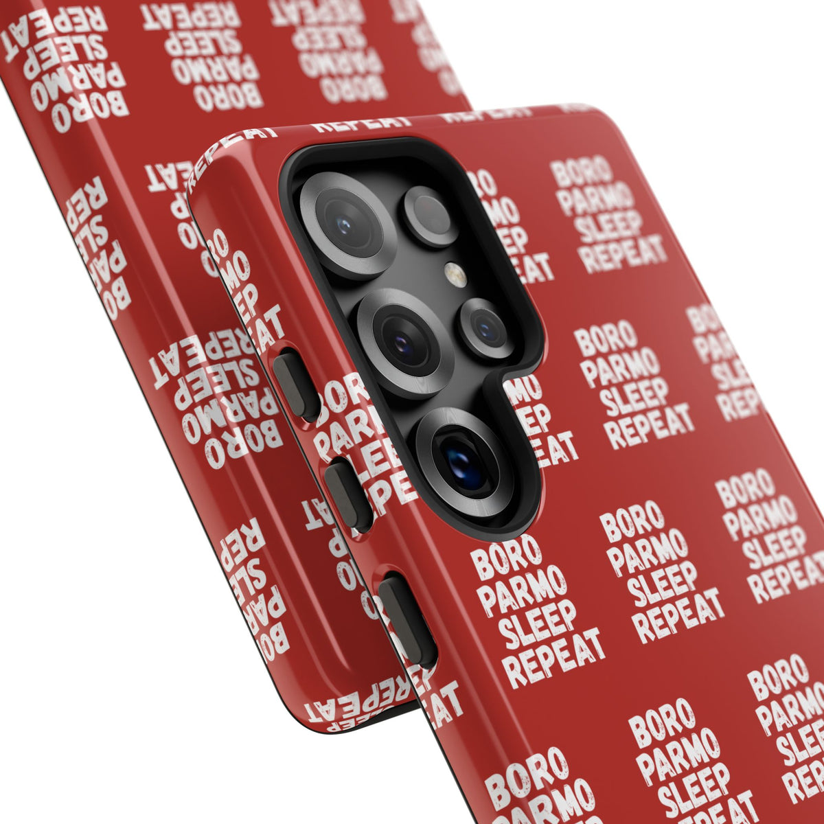 "BORO PARMO SLEEP REPEAT" Phone Case — Red Pattern Tough Case