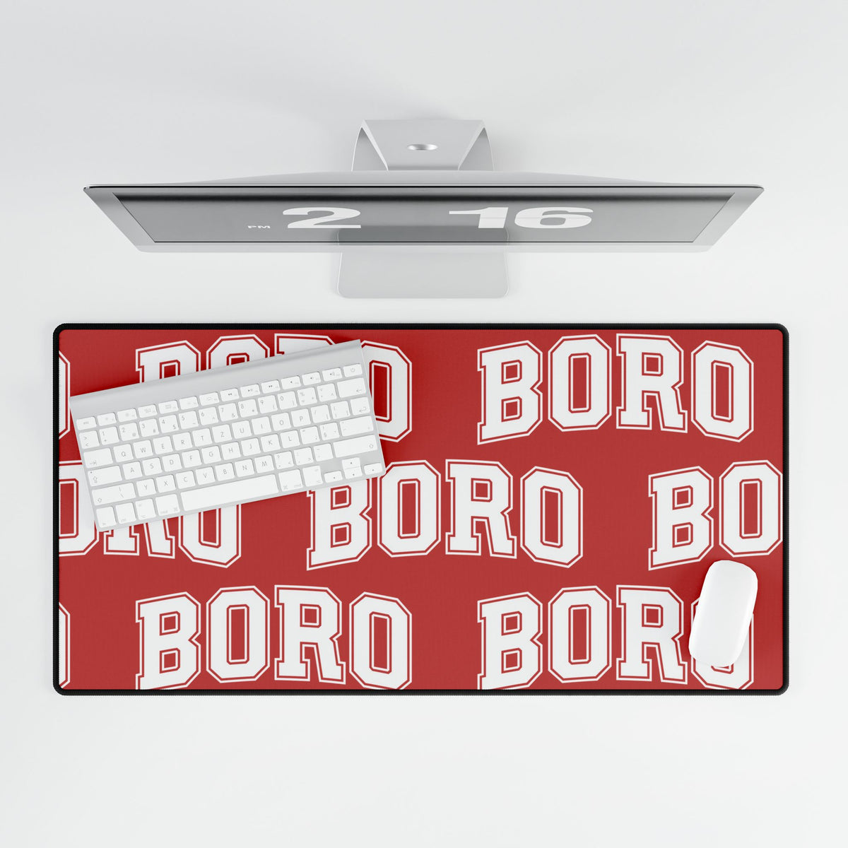 BORO Red Desk Mat — Large Gaming & Office Desk Pad