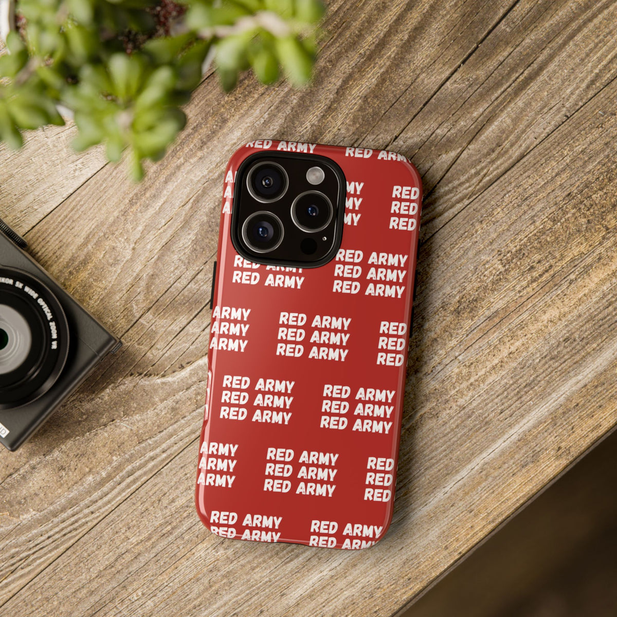 "RED ARMY RED ARMY RED ARMY" Phone Case — Red Pattern Tough Case