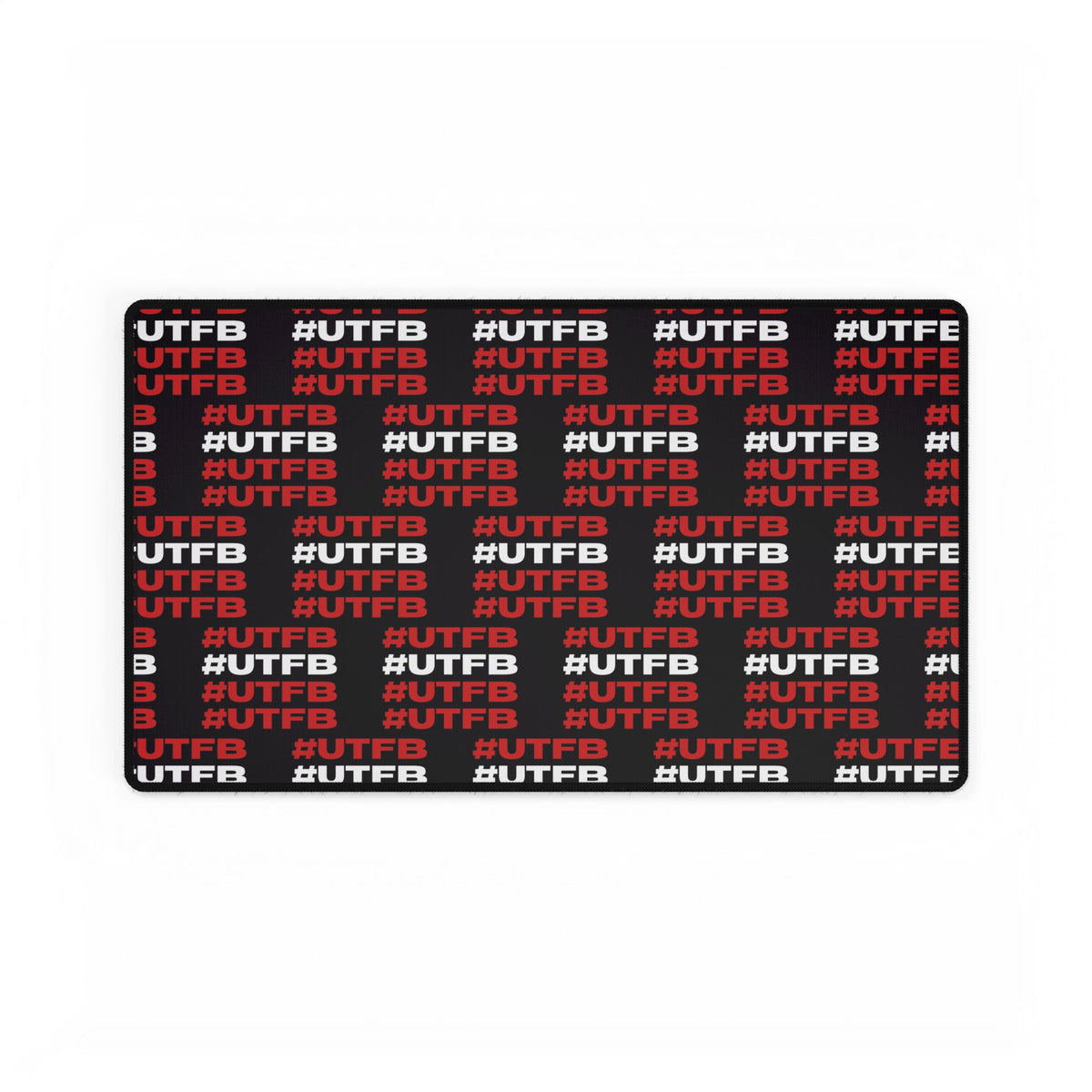 BORO Desk Mat — Black & Red #UTFB Pattern Gaming/Work Desk Pad