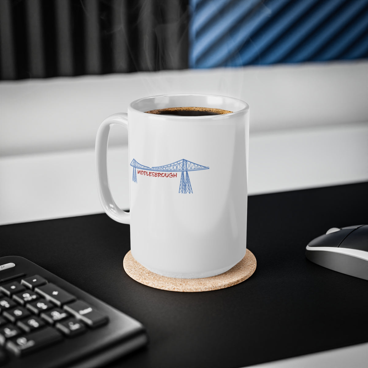 Middlesbrough Transporter Bridge Ceramic Coffee Mug — 11oz & 15oz Souvenir