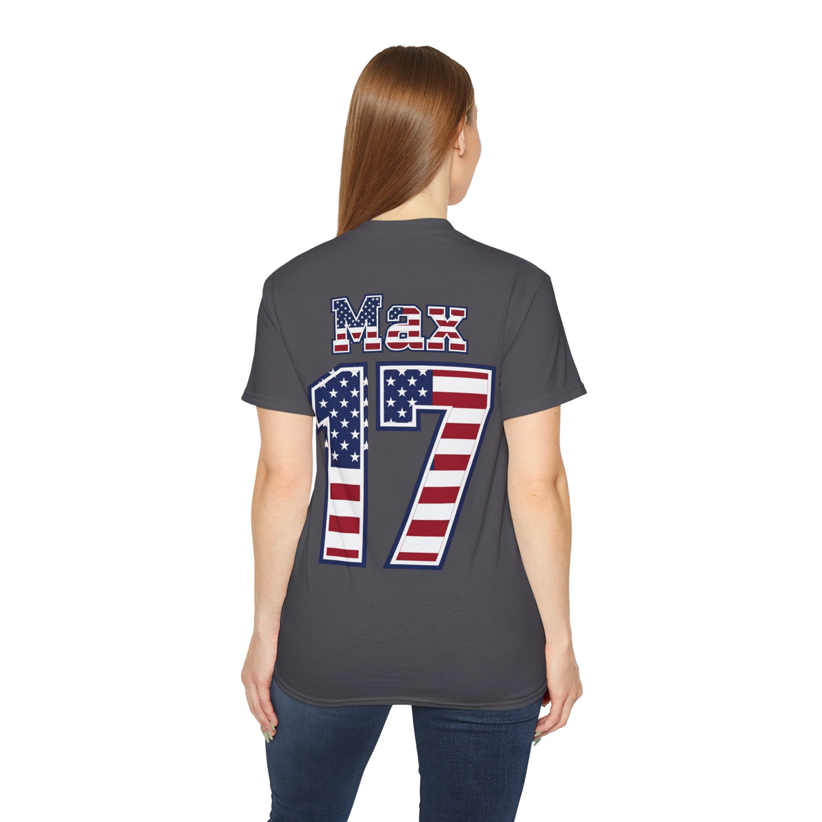 Max Arfsten Number 17 USA Flag Shirt for the BORO 'back print only'