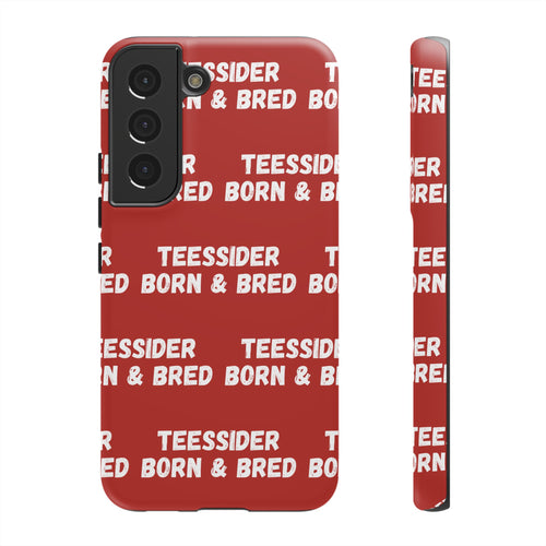 "TEESSIDE BORN & BRED" Phone Case — Red Pattern Tough Case