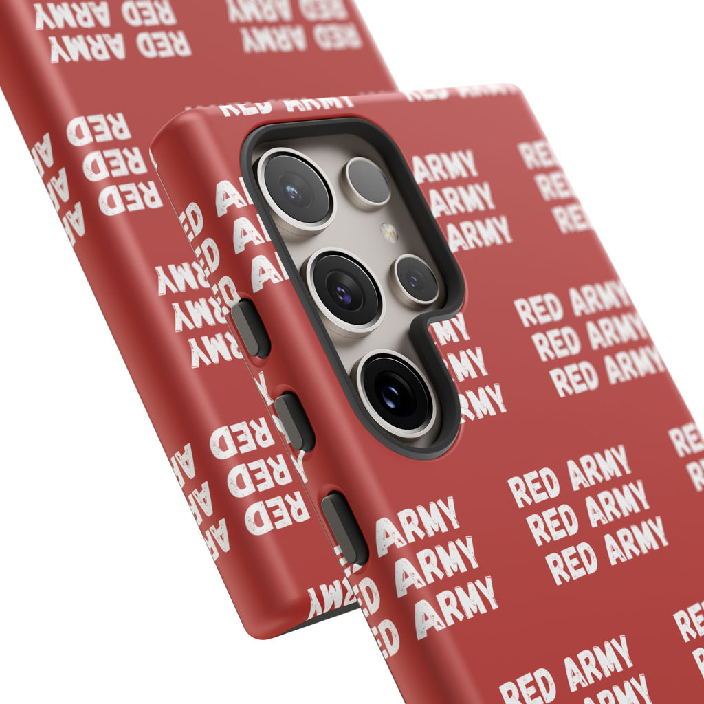 "RED ARMY RED ARMY RED ARMY" Phone Case — Red Pattern Tough Case