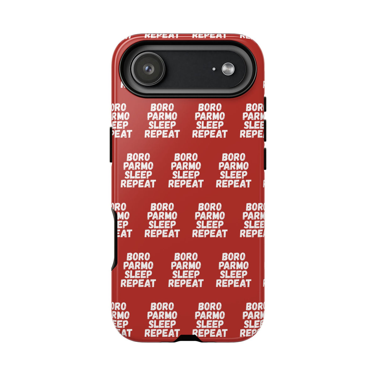 "BORO PARMO SLEEP REPEAT" Phone Case — Red Pattern Tough Case