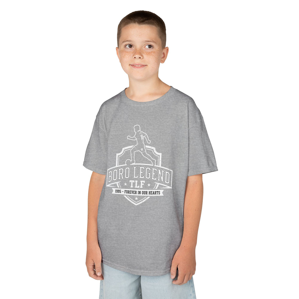 Kids Tee — Juninho Paulista “Boro Legend TLF” Football Shirt