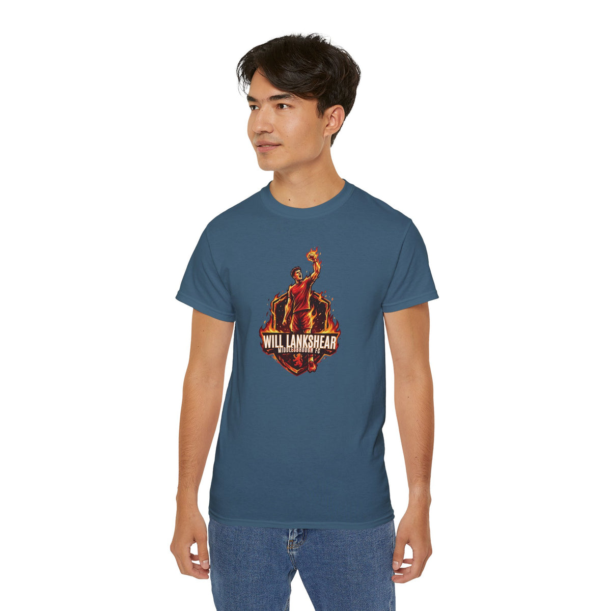 Adult T-Shirt — "Will Lankshear" On Fire Tee Boro, Middlesbroughfc